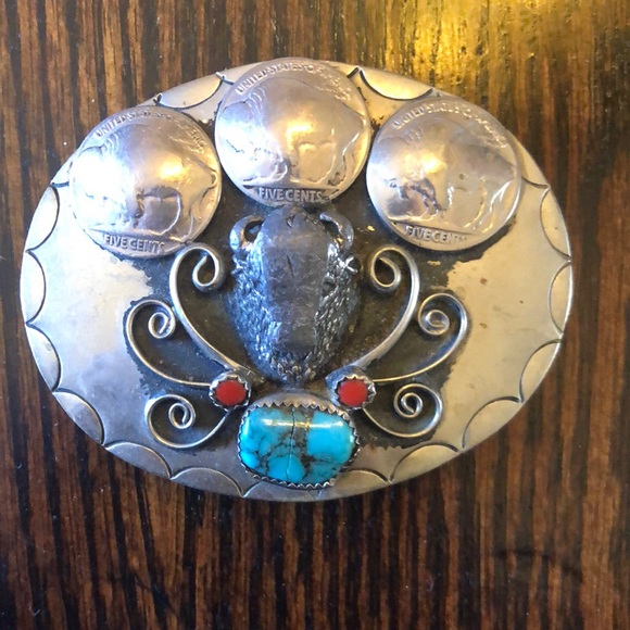 Vintage Squaw Wrap Belt Buckle - Picture 1 of 7